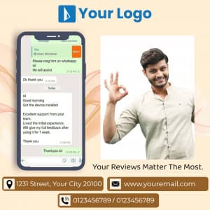 Review Template Instagram Post template