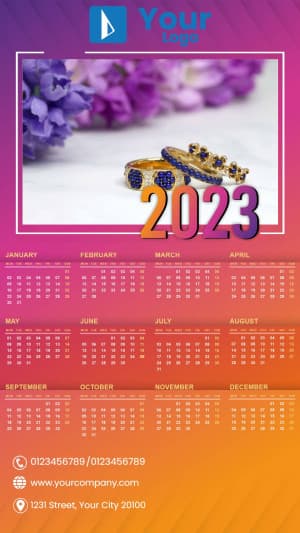 Calendar 2023 (Story) Instagram Post template