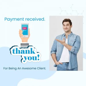 Payment Thanks Social Media poster