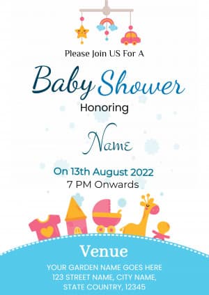 Baby Shower ad template