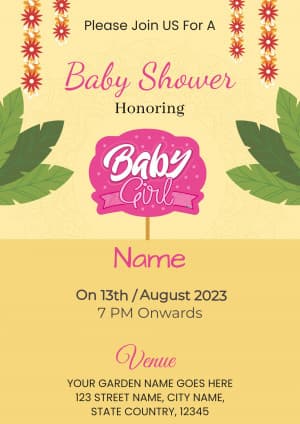 Baby Shower Instagram banner
