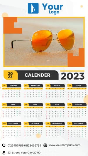 Calendar 2023 (Story) whatsapp status template