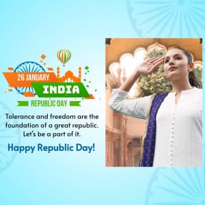 Republic Day Wishes ad template
