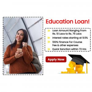 Providing Education Loans creative template