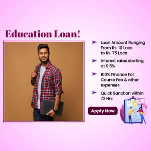 Providing Education Loans whatsapp status template