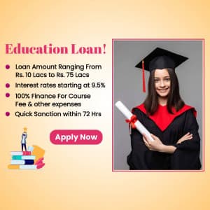 Providing Education Loans Facebook Poster