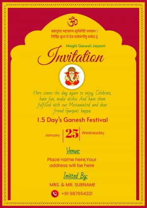 Ganesh Darshan Invitation image