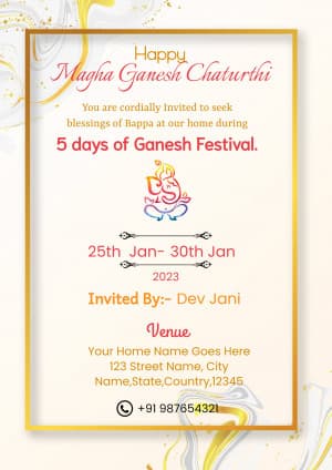 Ganesh Darshan Invitation banner
