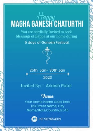 Ganesh Darshan Invitation poster