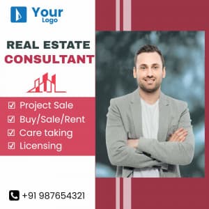 Real Estate Consultant Instagram Post template