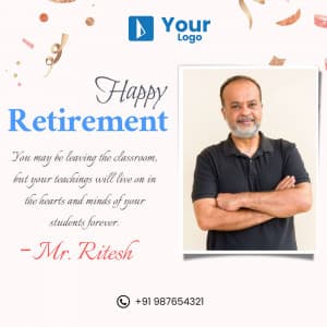 Happy Retirement Instagram banner