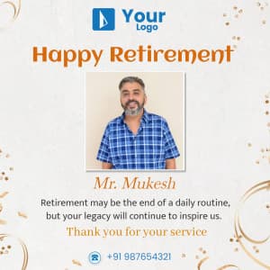Happy Retirement Social Media template