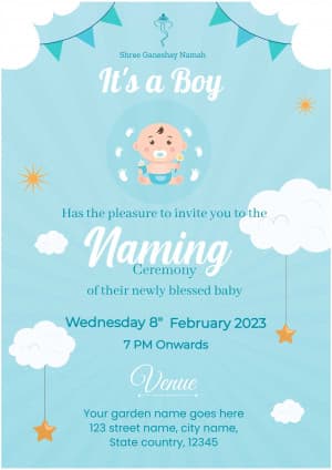 Naming Ceremony (Invitation) Instagram flyer