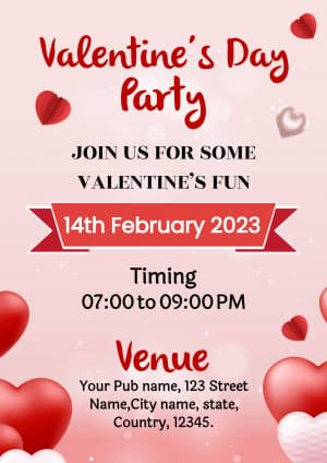 Valentine's Day Invitation Instagram Post template