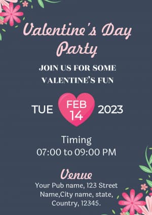 Valentine's Day Invitation facebook ad banner