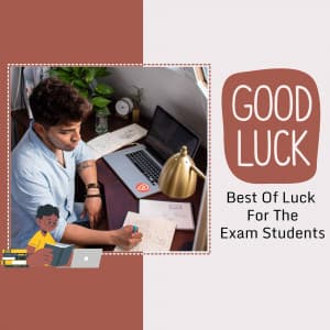 Student Exam Wishes ad template