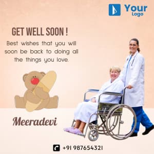 Get Well Soon Facebook Poster