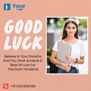 Student Exam Wishes marketing poster