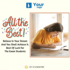 Student Exam Wishes marketing flyer