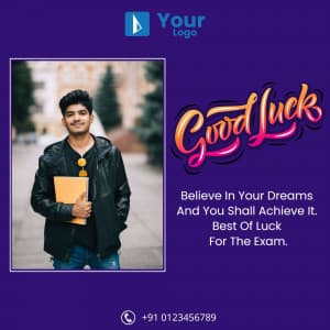 Student Exam Wishes facebook template