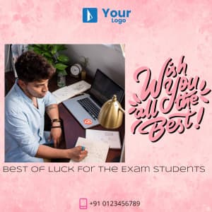 Student Exam Wishes custom template