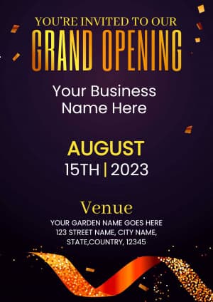 Grand Opening  (Invitation) facebook template