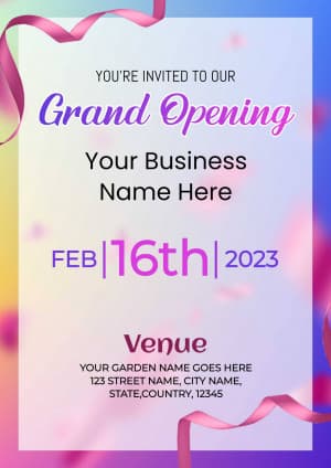 Grand Opening  (Invitation) Social Media template