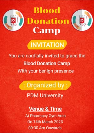Blood Donation Invitation Instagram Post template