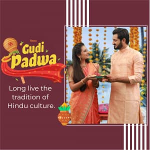 Gudi Padwa And Ugadi Wishes Social Media poster