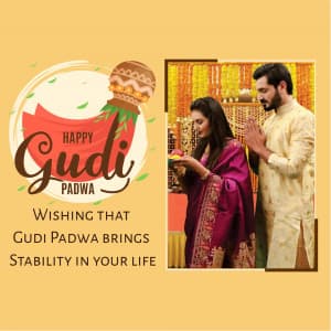Gudi Padwa And Ugadi Wishes marketing flyer