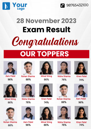 Our Toppers (A4) greeting image