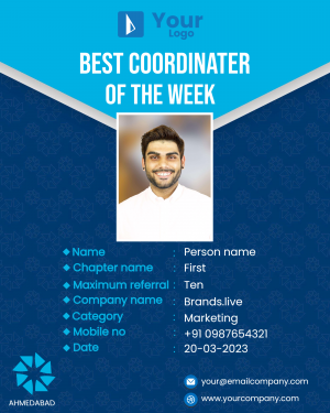 Best Coordinater Of The Week custom template