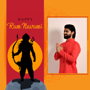 Ram Navami Wishes ad template