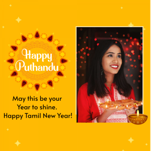 Tamil New Year Wishes Instagram flyer