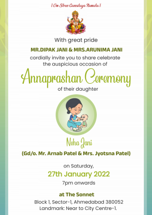 Annaprashan Ceremony(Invitation) facebook ad banner