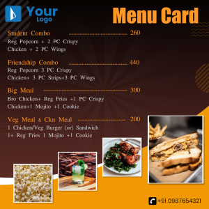 Menu card image