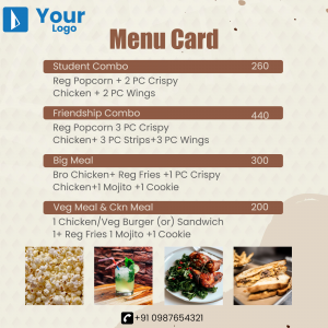 Menu card Social Media template