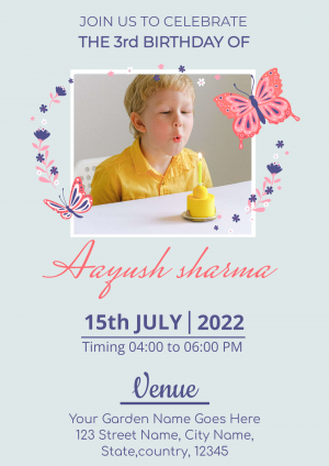 Birthday Invitation advertisement template