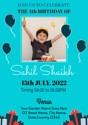 Birthday Invitation ad template