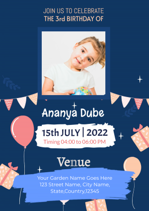 Birthday Invitation marketing poster