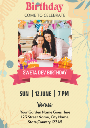 Birthday Invitation custom template