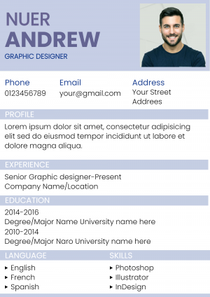 Resume Templates (A4) facebook template