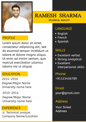 Resume Social Media template