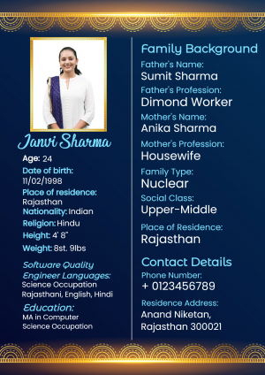 Marriage Biodata image