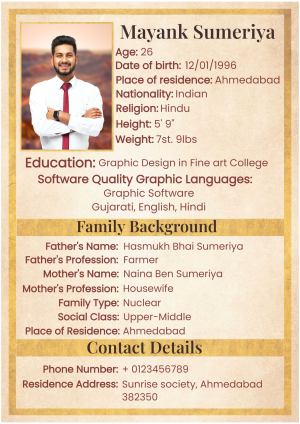 Marriage Biodata flyer