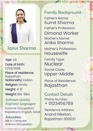 Marriage Biodata poster