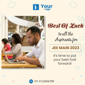 Best Of Luck For Exam Instagram Post template