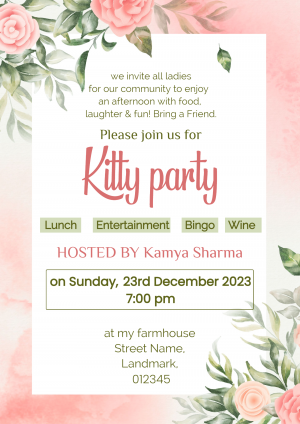 Kitty Party Invitation Social Media template