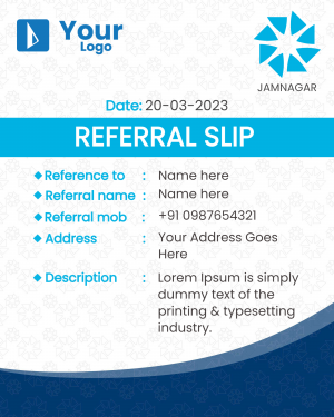 Referral slip poster