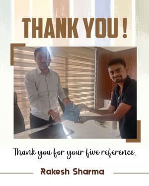 Thank You Reference Social Media template